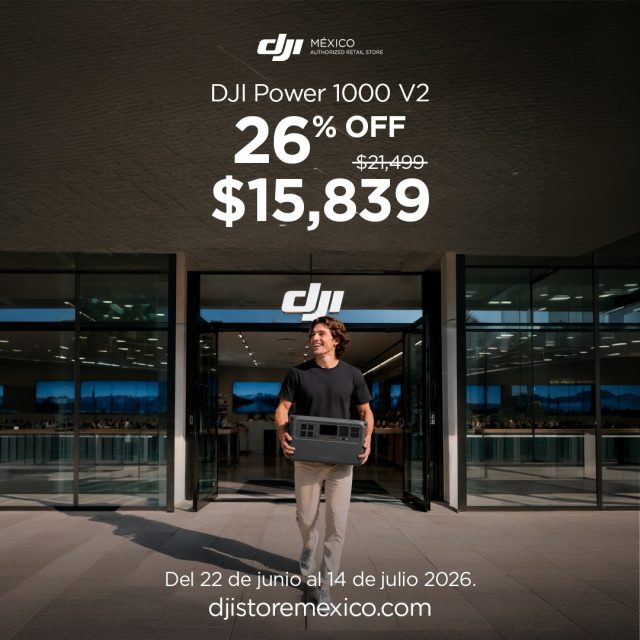 🔌⚡ Lleva energía donde la necesites.
Ya sea para viajes, trabajo, camping o respaldo en casa, el DJI Power 1000 V2 está listo para acompañarte.
🔥 26% OFF
🛒 Disponible en línea y tiendas físicas.
⏳ Hasta el 14 de julio o agotar existencias.
#DJIPower1000V2 #DJIPower #DJIMexico #PowerStation #OfertaDJI