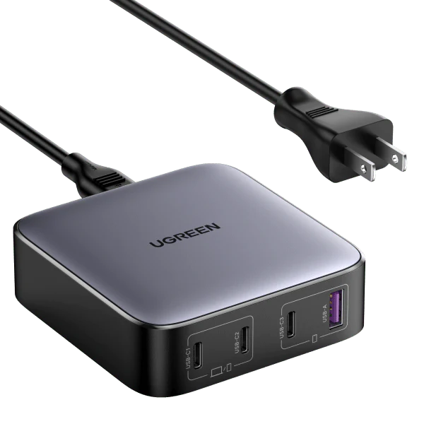 UGREEN CARGADOR RAPIDO DE ESCRITORIO USB + 3 USB-C NEXODE 100W